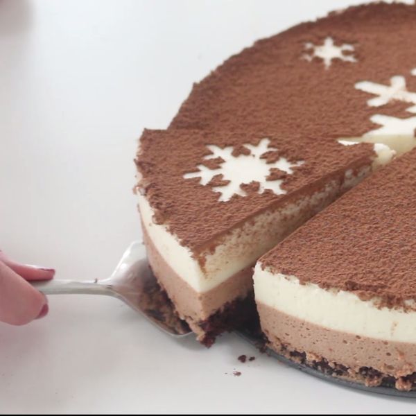 Chocolate Snowflake Mousse Cake