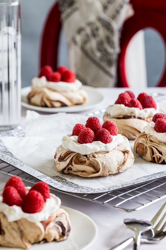 Chocolate Swirl Meringue Nests Recipes