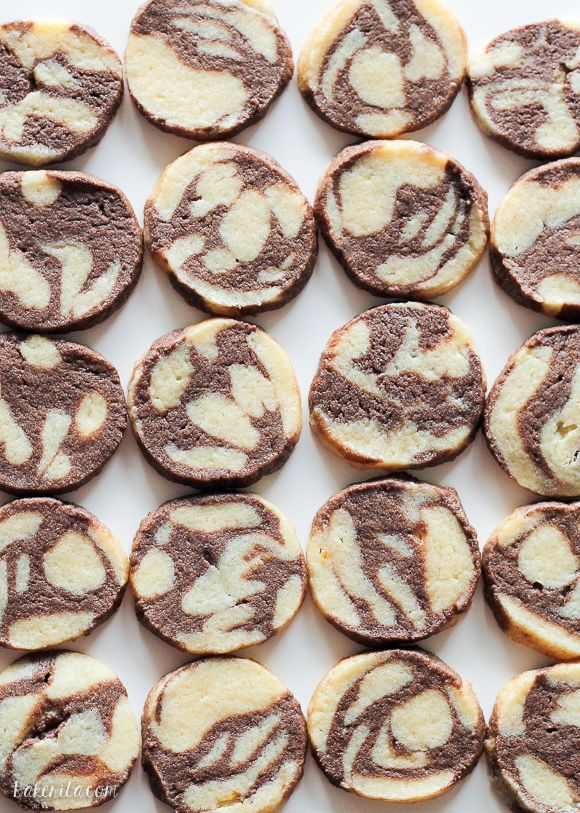 Chocolate Vanilla Swirl Icebox Cookies