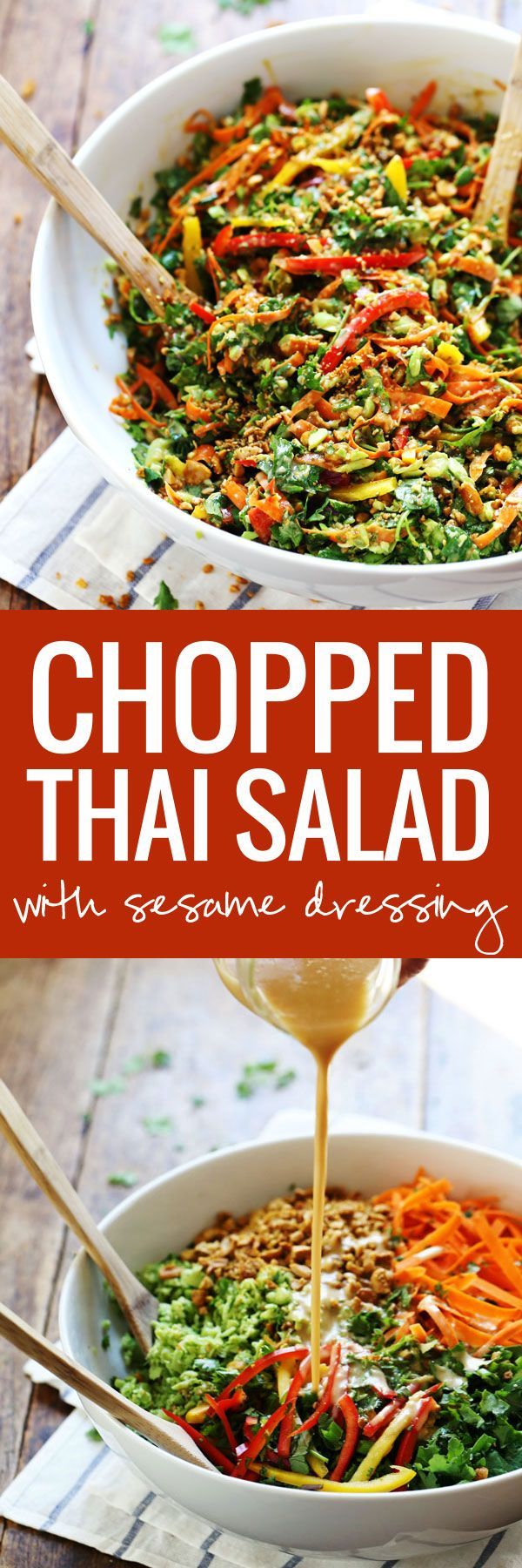 Chopped Thai Salad with Sesame Garlic Dressing