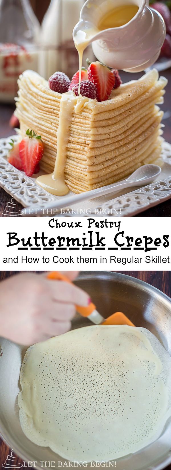 Choux Pastry Buttermilk Crepes (Заварные Блинчики