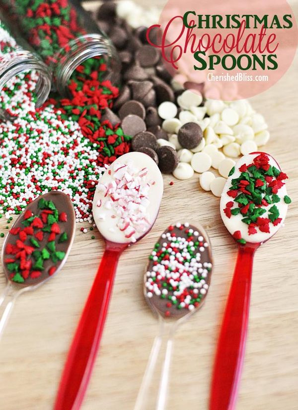 Christmas Chocolate Spoons