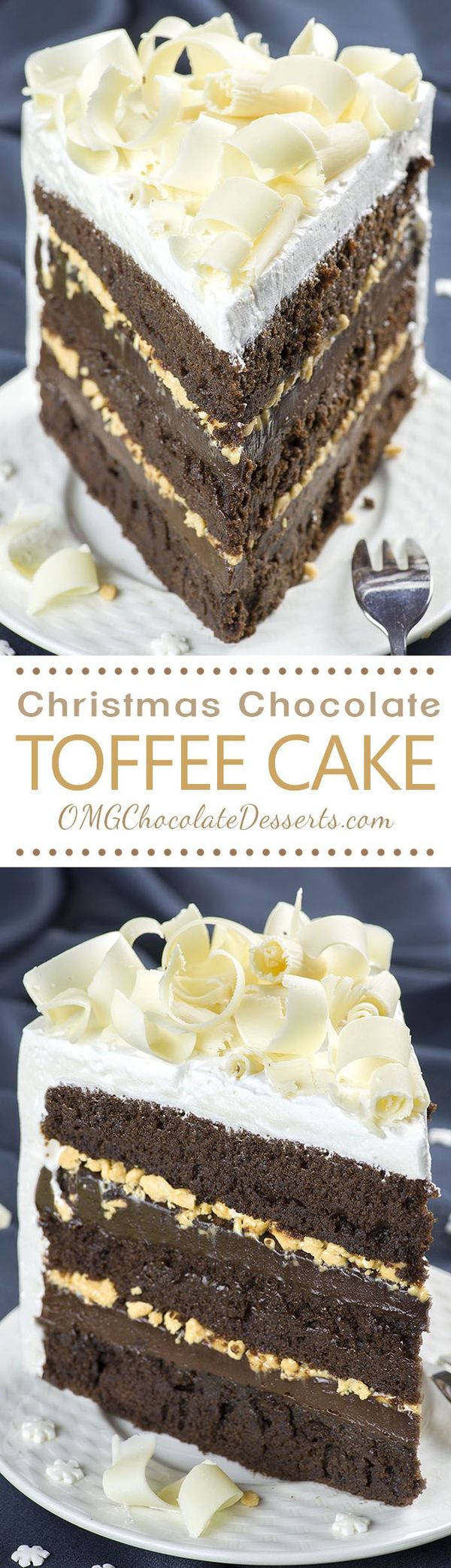 Christmas Chocolate Toffee Cake