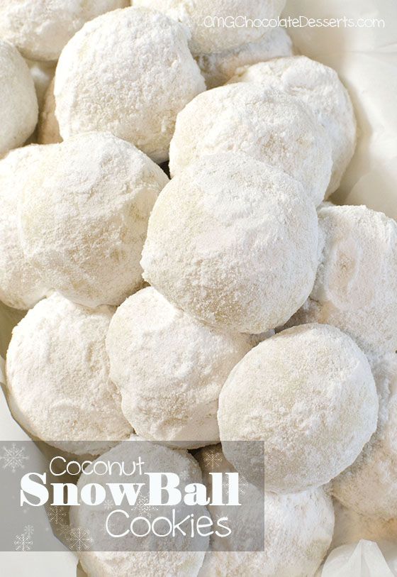 Christmas Coconut Snowball Cookies