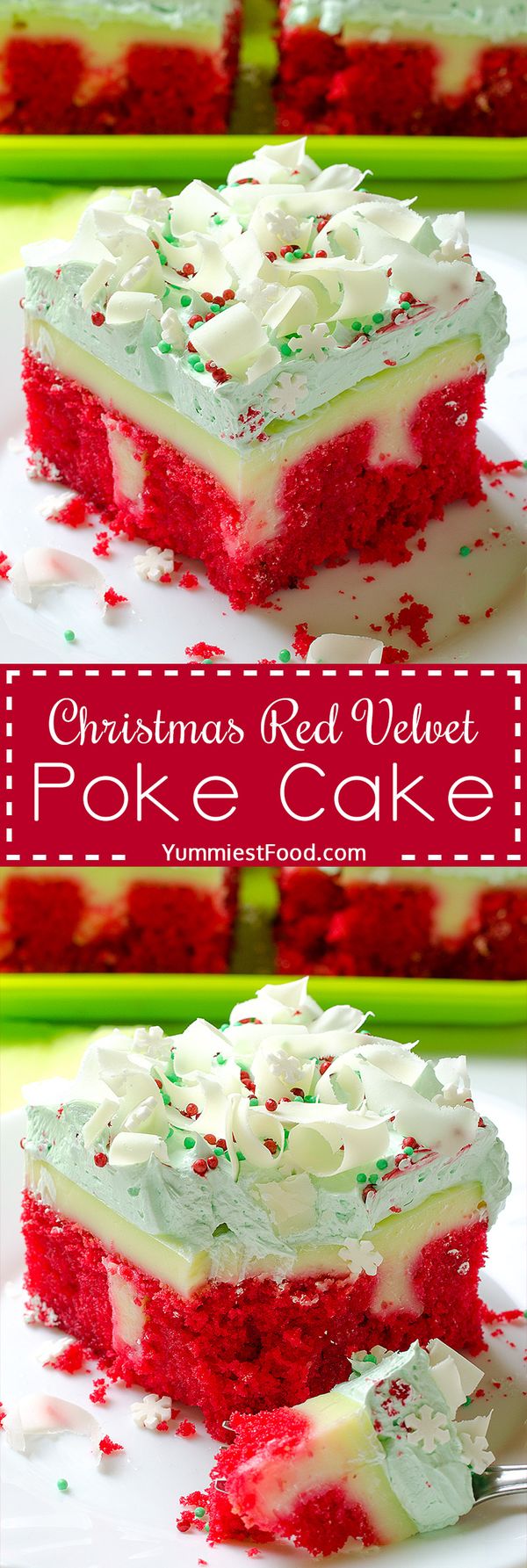 Christmas Red Velvet Poke Cake