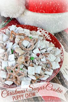 Christmas Sugar Cookie Puppy Chow