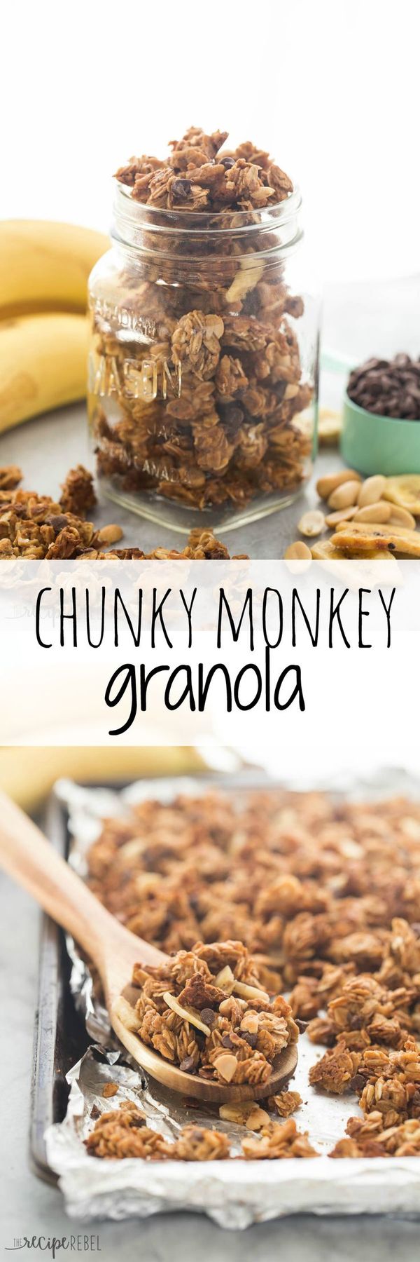 Chunky Monkey Granola (Banana Chocolate Peanut Butter Banana Granola