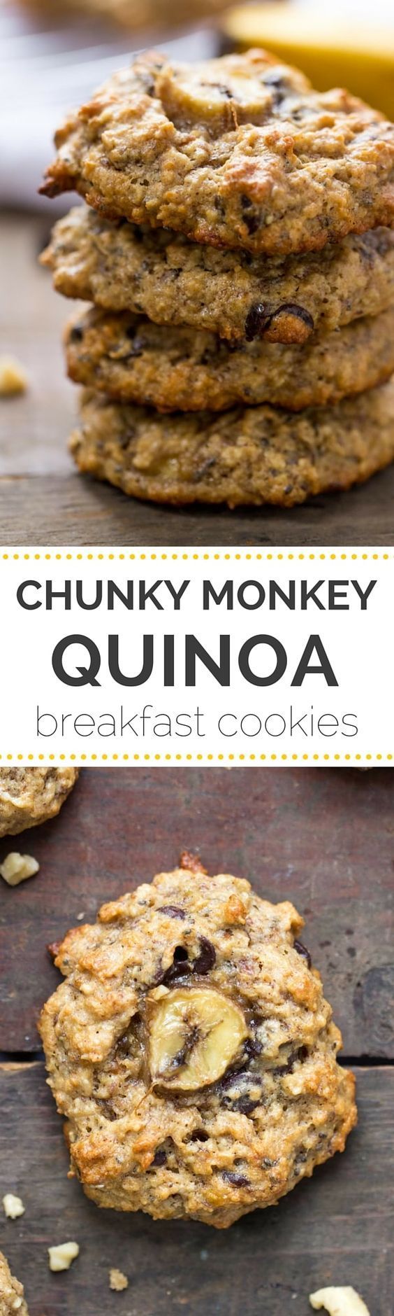Chunky Monkey Quinoa Breakfast Cookies