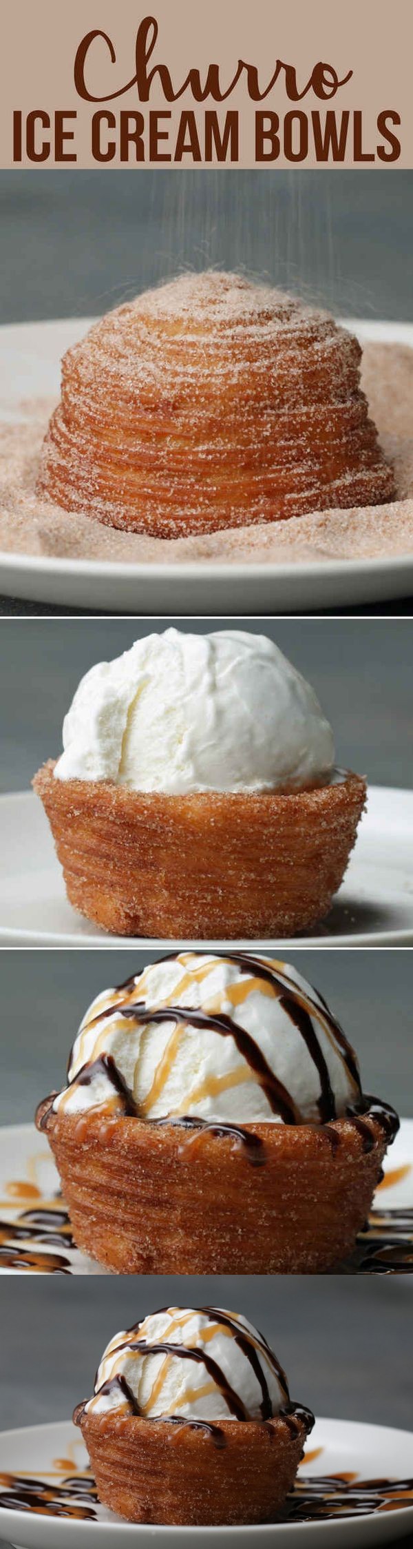 Churro Ice Cream Bowls