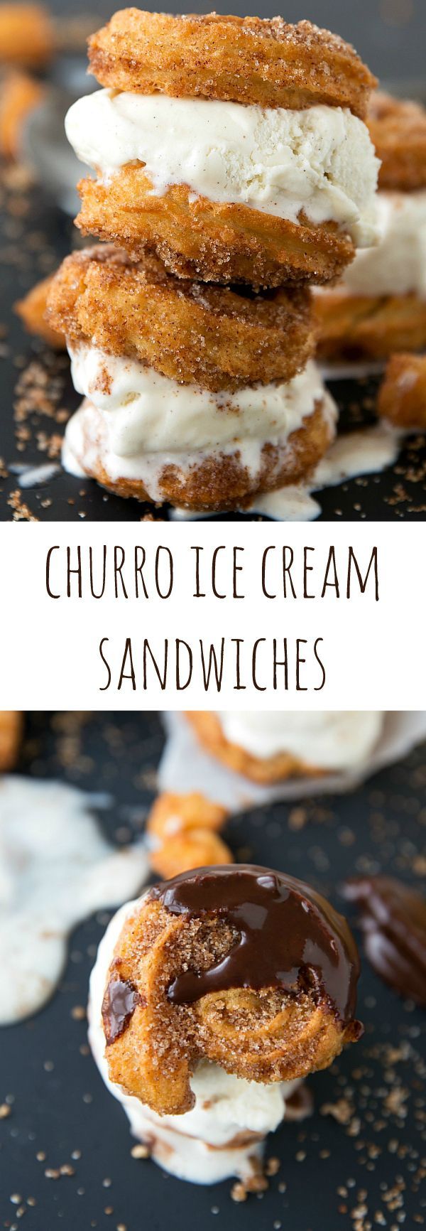 Churro Ice Cream Sandwiches