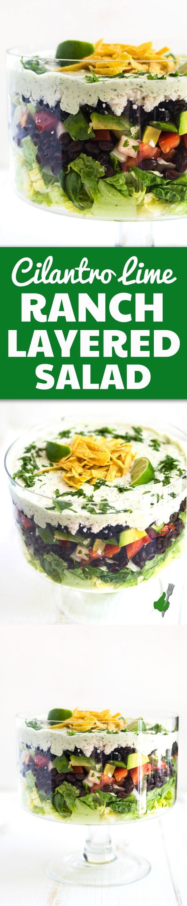 Cilantro Lime Ranch Layered Salad