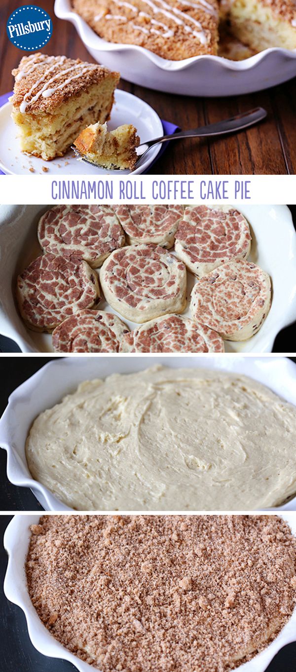 Cinnamon Roll Coffee Cake Pie