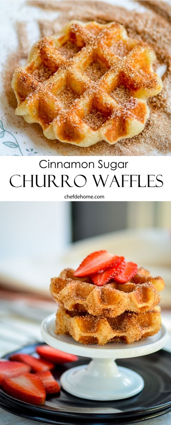 Cinnamon Sugar Churro Waffles