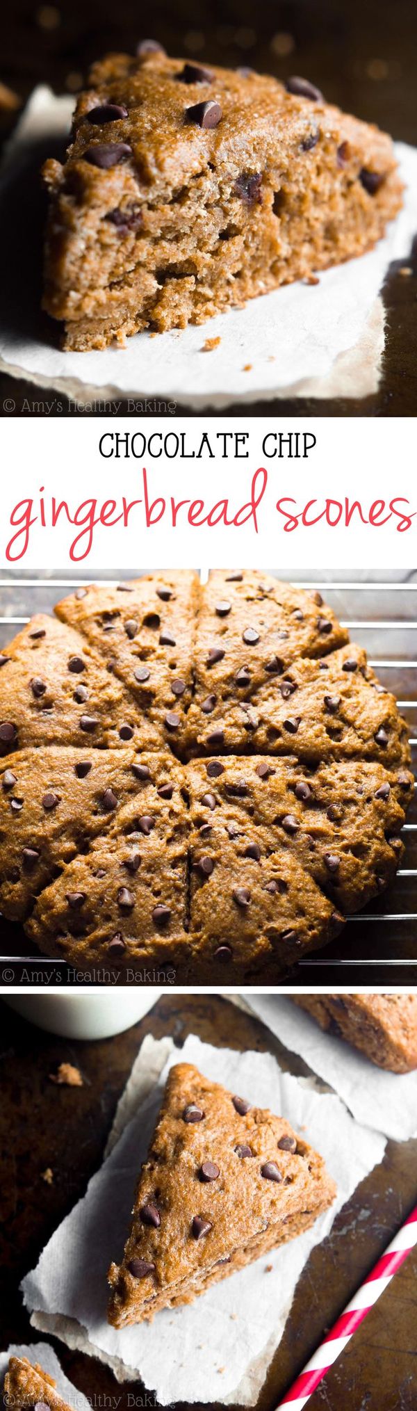 Clean Chocolate Chip Gingerbread Scones