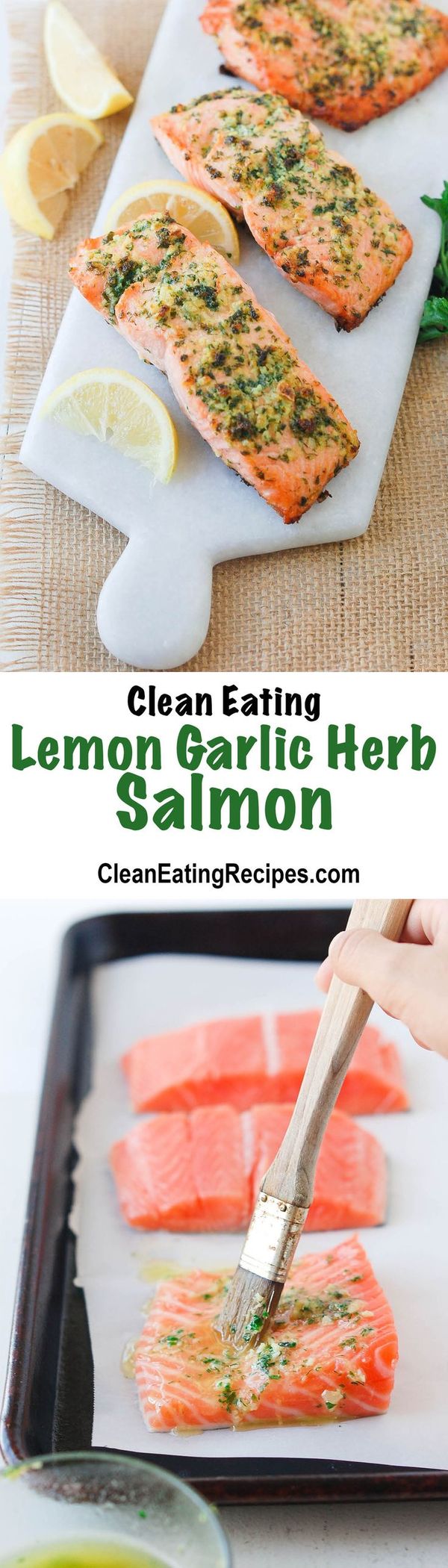 Clean Eating Salmon Recipe with a Lemon Garlic Herb Crust