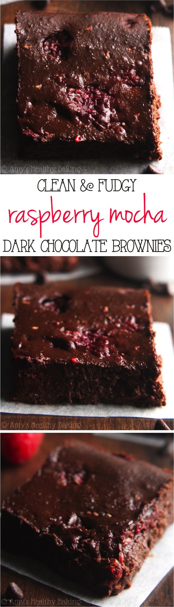 Clean Raspberry Mocha Brownies