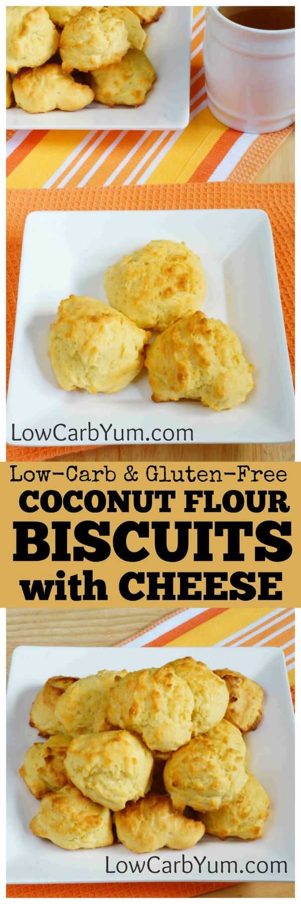 Coconut Flour Biscuits with Cheese and Garlic