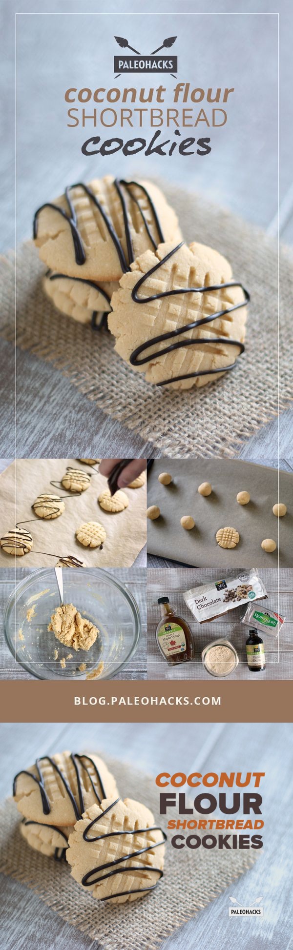 Coconut Flour Paleo Shortbread Cookies