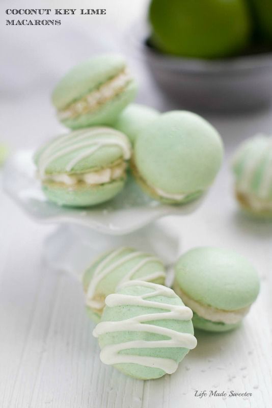 Coconut Key Lime Macarons