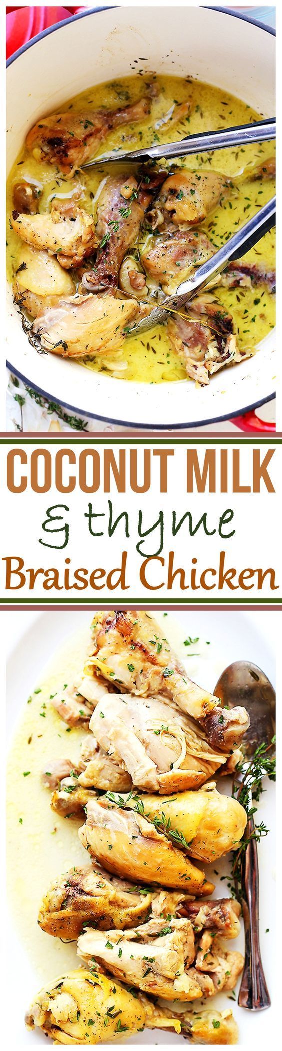 Coconut Milk and Thyme Braised Chicken