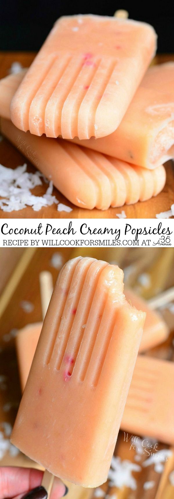 Coconut Peach Creamy Popsicles