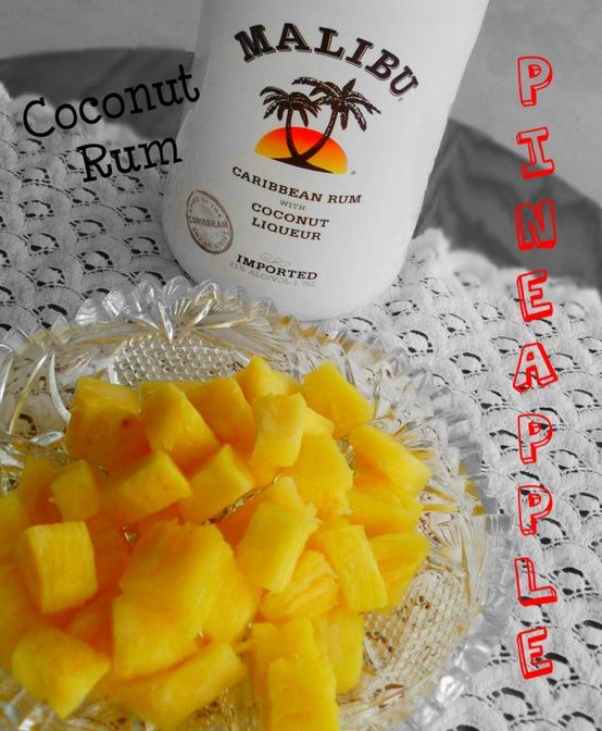 Coconut Rum Soaked Pineapple