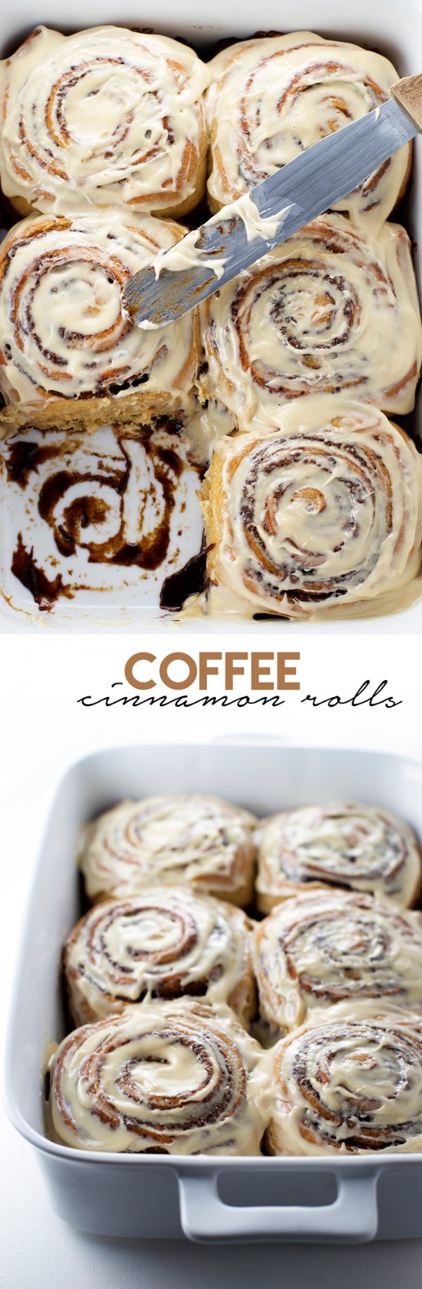 Coffee Cinnamon Rolls with Coffee Cream Cheese Frosting