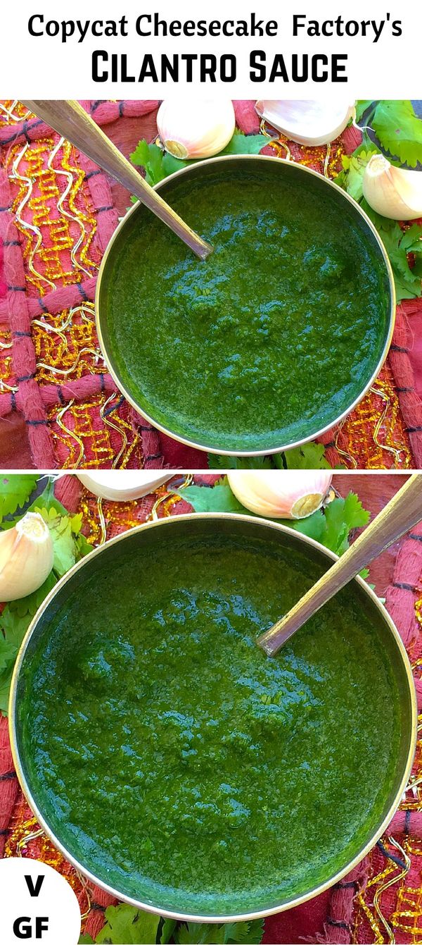 Copycat Cheesecake Factory's Cilantro Sauce