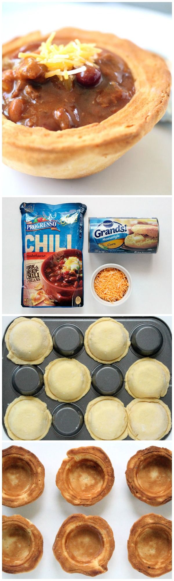 Cornbread Biscuit Bowls for Chili