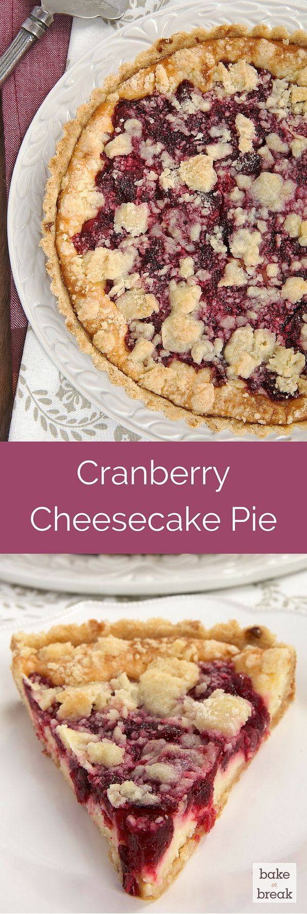 Cranberry Cheesecake Pie