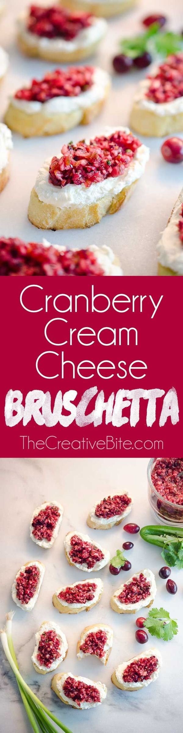 Cranberry Cream Cheese Bruschetta