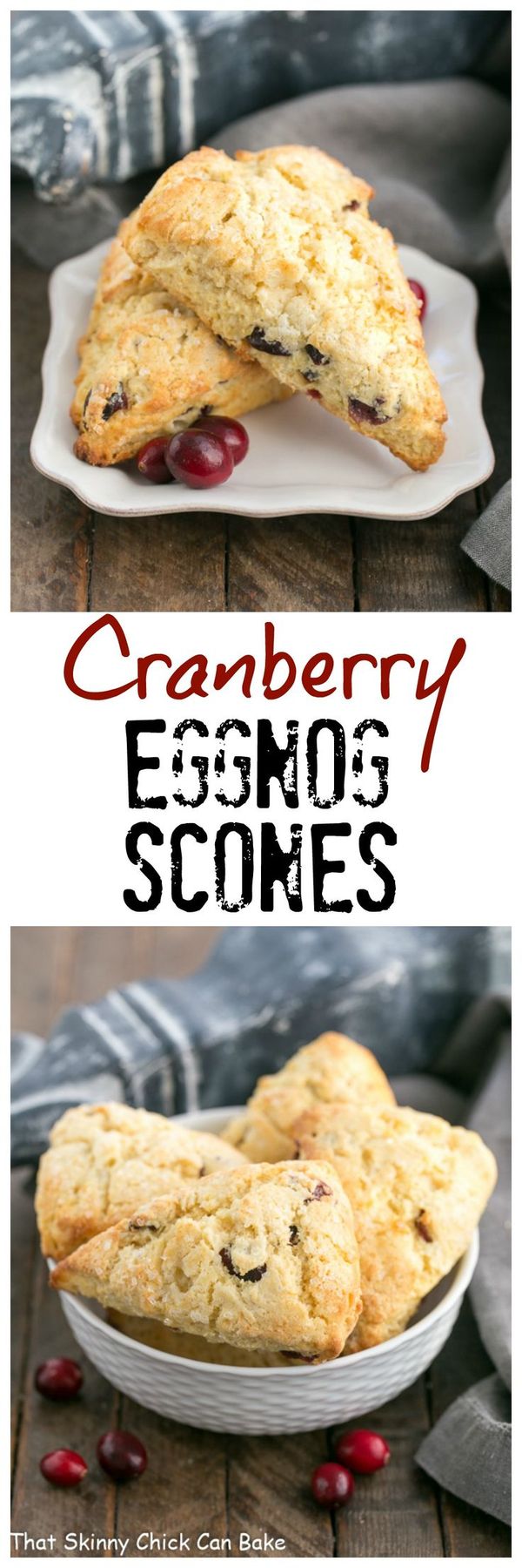 Cranberry Eggnog Scones