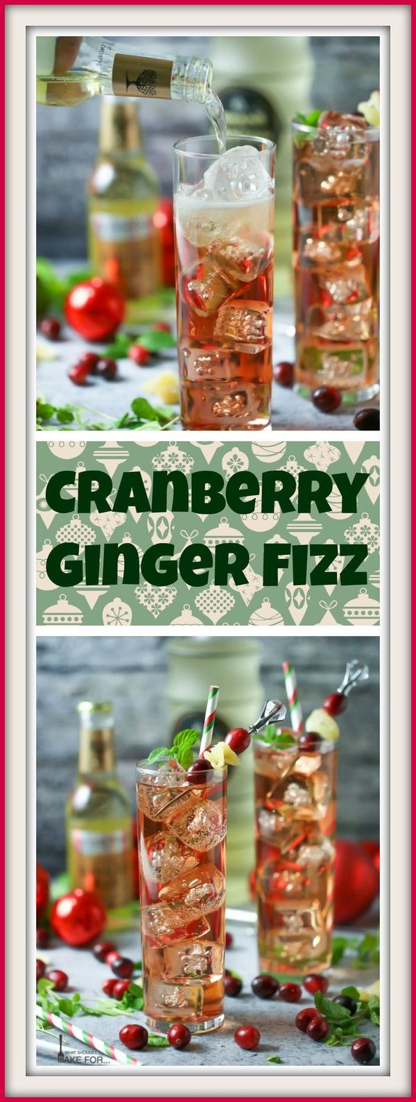 Cranberry Ginger Fizz Cocktail