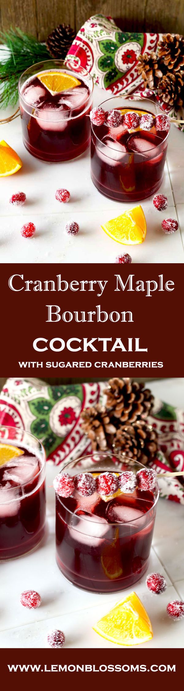 Cranberry Maple Bourbon Cocktail