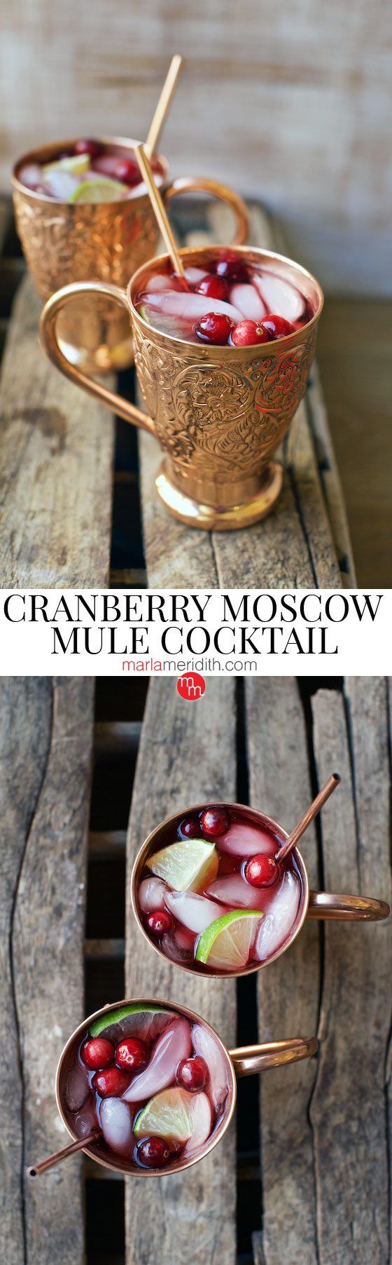 Cranberry Moscow Mule Cocktail