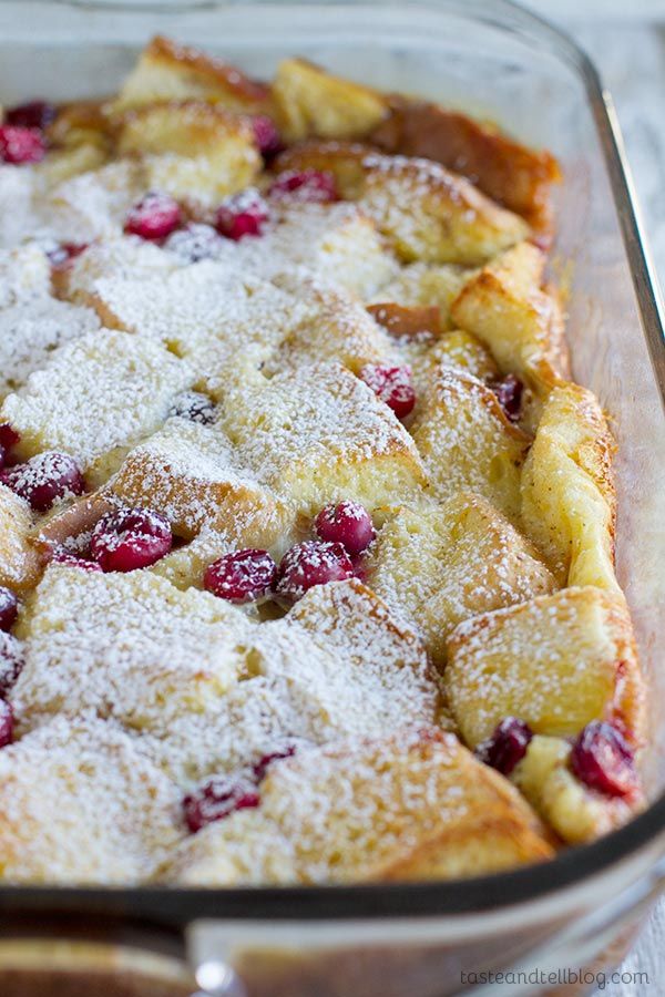 Cranberry Orange Baked French Toast Casserole