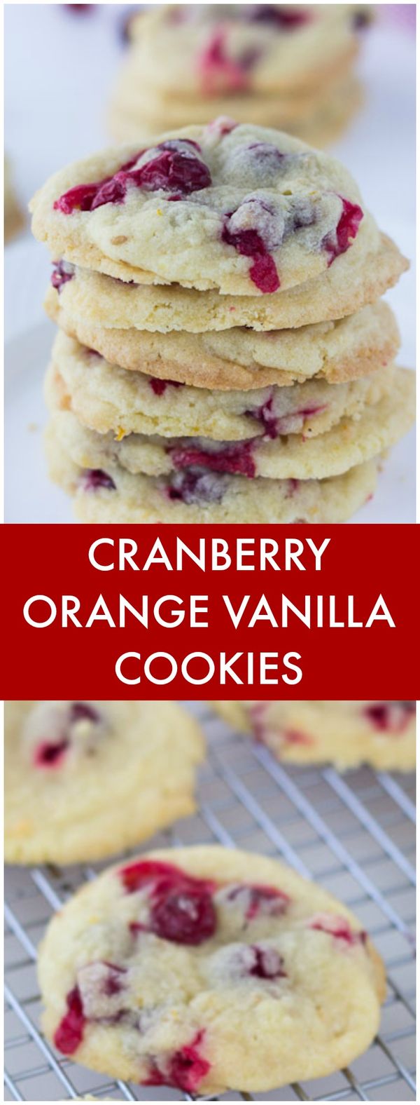 Cranberry Orange Vanilla Cookies