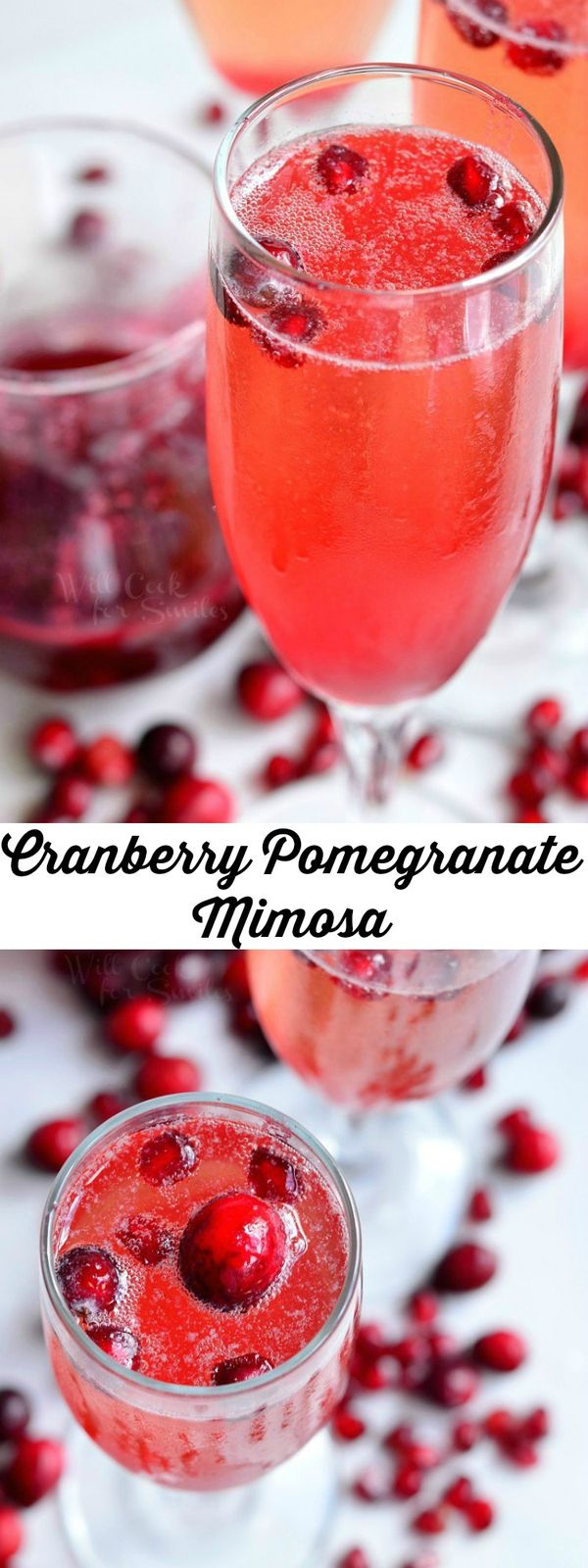 Cranberry Pomegranate Champagne Cocktail