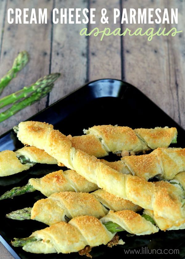 Cream Cheese and Parmesan Asparagus