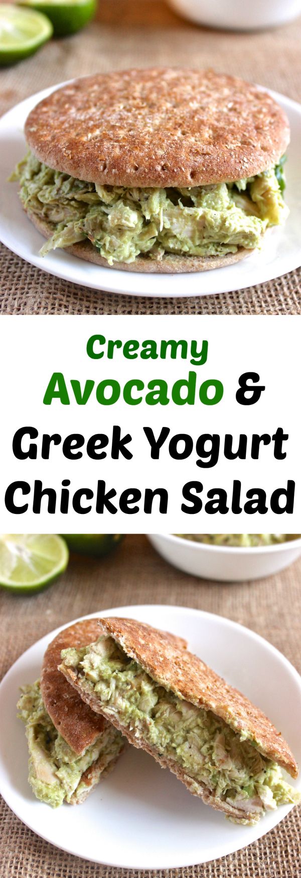 Creamy Avocado Greek Yogurt Chicken Salad