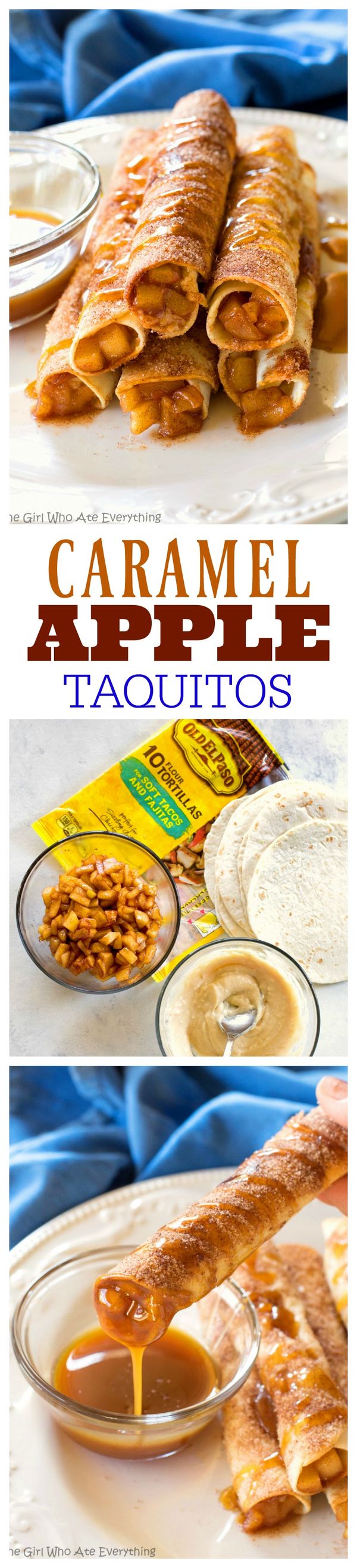 Creamy Caramel Apple Taquitos