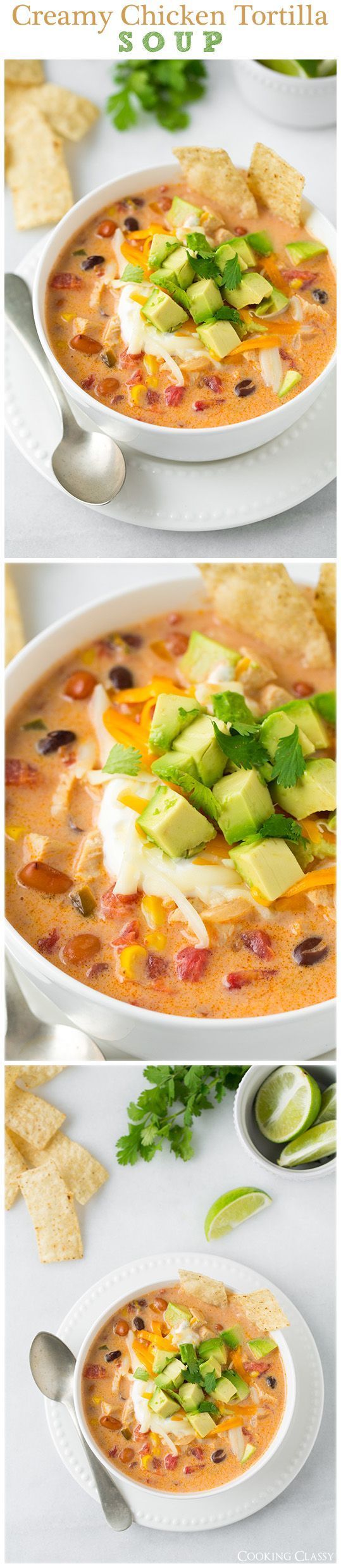 Creamy Chicken Tortilla Soup (GF