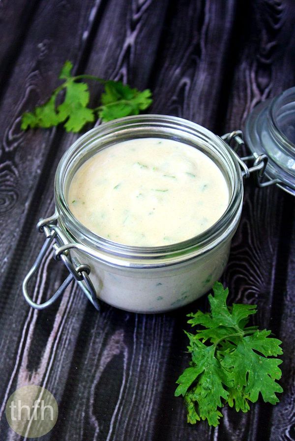 Creamy Cilantro and Lime Tahini Dressing (Raw, Vegan, Gluten-Free, Dairy-Free, Nut-Free, Oil-Free, Paleo-Friendly