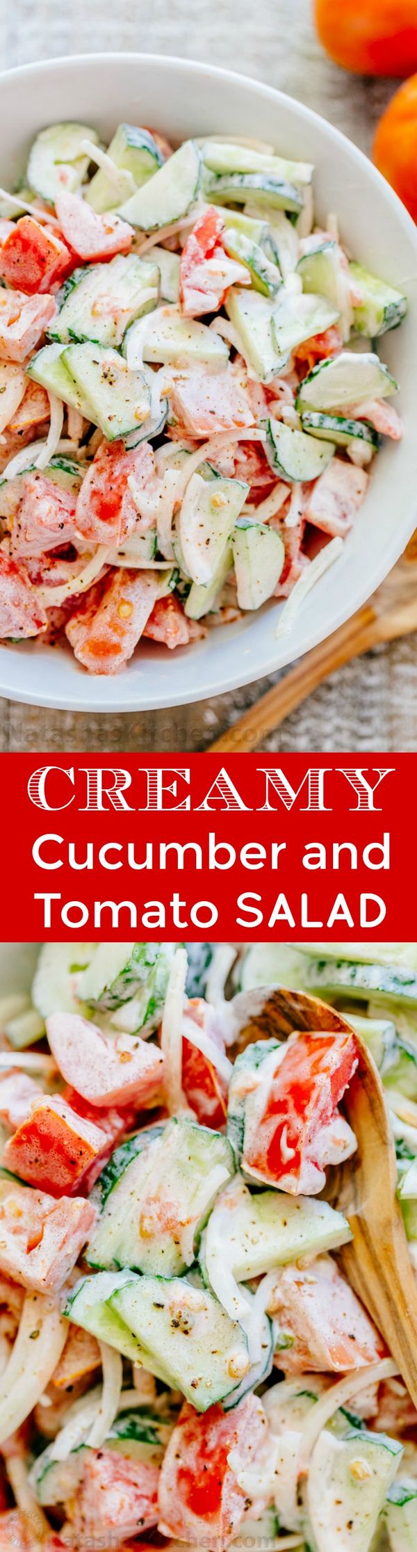 Creamy Cucumber and Tomato Salad