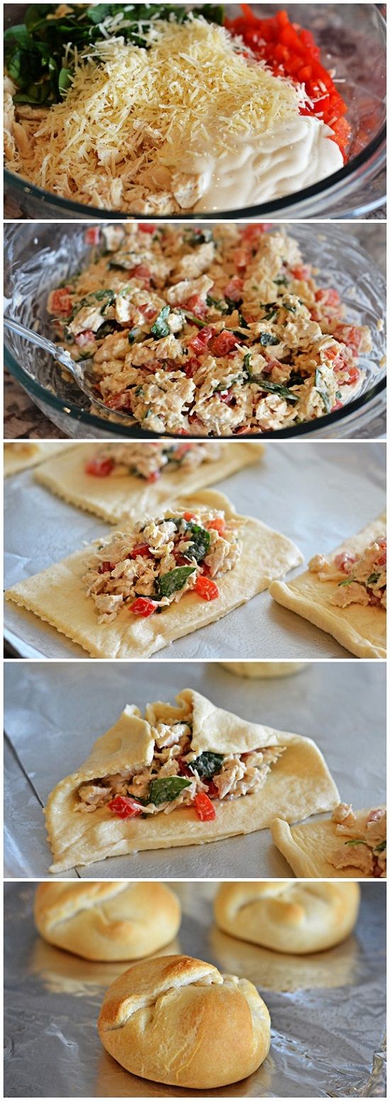 Creamy Garlic-Chicken Bundles