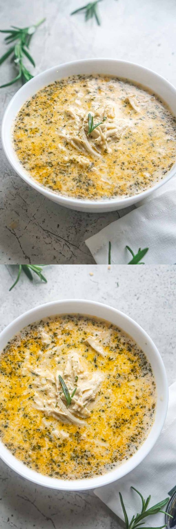 Creamy Garlic Chicken Soup