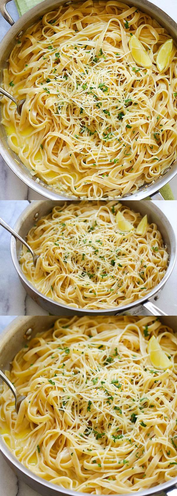 Creamy Garlic Parmesan Fettuccine