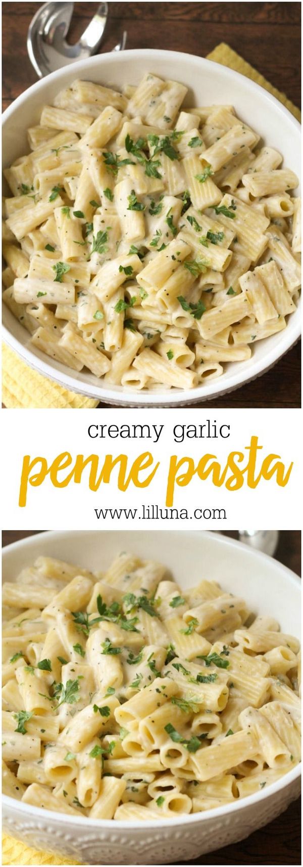 Creamy Garlic Penne Pasta