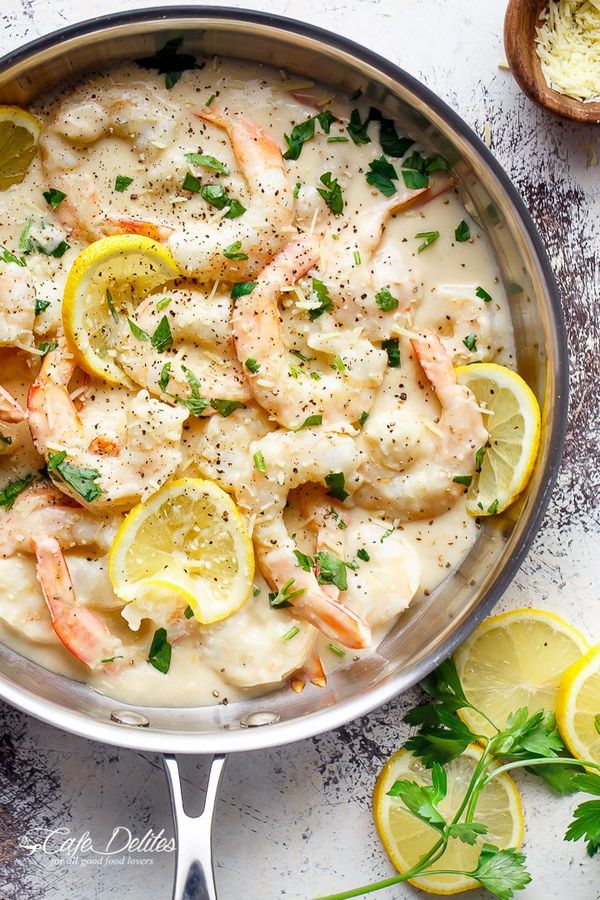 Creamy Lemon Parmesan Shrimp