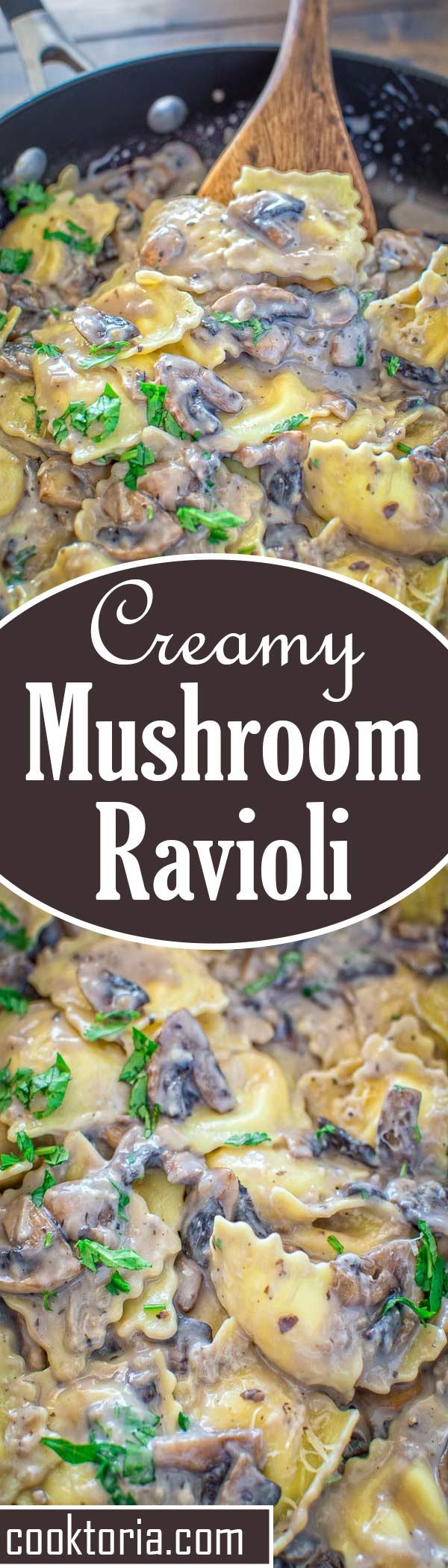 Creamy Mushroom Ravioli